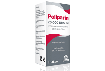 POLIPARIN 25000 IU/5 ML IV/SC ENJEKSIYON VE INFUZYON ICIN COZELTI ICEREN 1 FLAKON İlaç Görseli