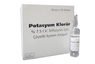 POTASYUM KLORUR 750 MG / 10 ML ENJEKSIYONLUK COZELTI (10 AMP) İlaç Görseli