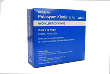 POTASYUM KLORUR 75 MG/1 ML ENJEKSIYONLUK COZELTI, 10 ML AMPUL İlaç Görseli