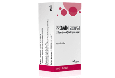 PROMIN 5000IU/5ML I.V ENJEKSIYONLUK COZELTI ICEREN 1 AMPUL İlaç Görseli