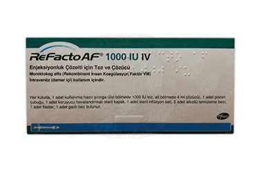 REFACTO AF 1000 IU IV ENJEKSIYONLUK COZELTI ICIN TOZ VE COZUCU 1 FLAKON İlaç Görseli