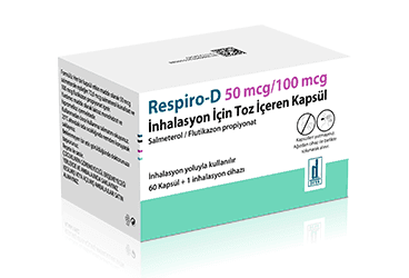 RESPIRO-D 50 MCG/100 MCG INHALASYON ICIN TOZ ICEREN KAPSUL (60 KAPSUL) İlaç Görseli