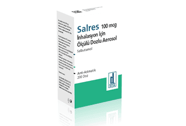 SALRES 100 MCG/DOZ INHALASYON ICIN COZELTI ICEREN OLCULU DOZLU AEROSOL (200 DOZ) İlaç Görseli