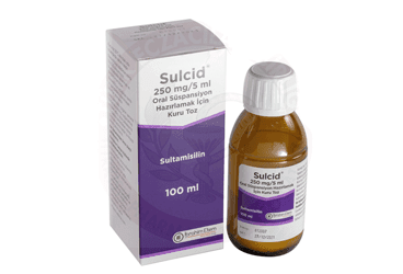 SULCID 250 MG/5 ML ORAL SUSPANSIYON HAZIRLAMAK ICIN KURU TOZ (100 ML) İlaç Görseli