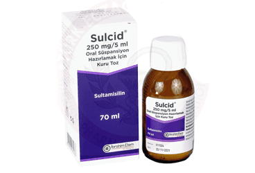 SULCID 250 MG/5 ML ORAL SUSPANSIYON HAZIRLAMAK ICIN KURU TOZ (70 ML) İlaç Görseli