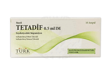 TETADIF 0,5 ML IM ENJEKSIYONLUK SUSPANSIYON (50 AMPUL) İlaç Görseli