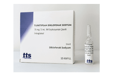 TURKTIPSAN DIKLOFENAK SODYUM 75 MG/3 ML IM ENJEKSIYONLUK COZELTI 4 AMPUL İlaç Görseli