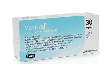 VAXORAL COCUKLAR ICIN 30 KAPSUL İlaç Görseli