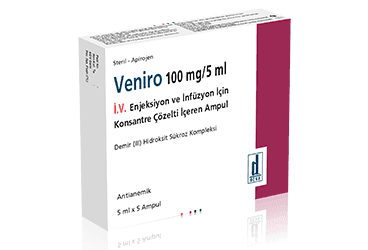 VENIRO 100 MG/5 ML IV ENJEKSIYON VE INFUZYON ICIN KONSANTRE COZELTI ICEREN 5 AMPUL İlaç Görseli