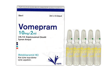 VOMEPRAM 10 MG/2 ML IM/IV ENJ. COZ. ICEREN 5 AMPUL İlaç Görseli