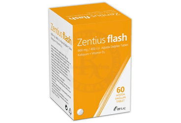 ZENTIUS FLASH 600 MG /400 I.U. AGIZDA DAGILAN TABLET (60 TABLET) İlaç Görseli