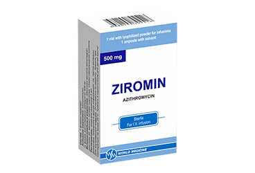 ZIROMIN 500 MG IV LIYOFILIZE ENJ. TOZ ICEREN FLAKON (1 FLAKON) İlaç Görseli