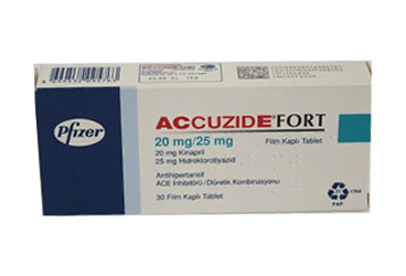 ACCUZIDE FORT 20 MG/25 MG 30 FILM KAPLI TABLET İlaç Görseli