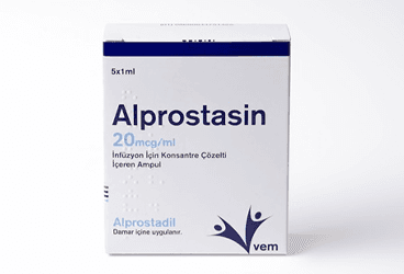 ALPROSTASIN 20 MCG/ML INF. ICIN KONSANTRE COZ. ICEREN 1 MLx5 AMPUL İlaç Görseli