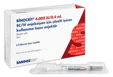 BINOCRIT 4000 IU/0,4 ML SC/IV ENJEKSIYON ICIN COZELTI ICEREN KULLANIMA HAZIR ENJEKTOR (6 ADET) İlaç Görseli