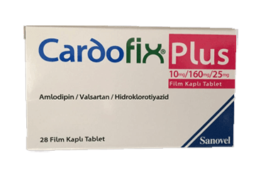 CARDOFIX PLUS 10/160/25 MG 28 FILM KAPLI TABLET İlaç Görseli