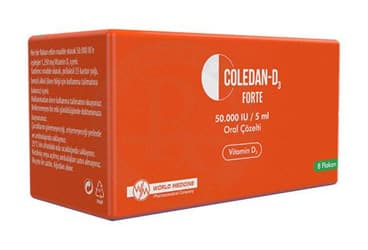 COLEDAN-D3 FORTE 50.000 IU/5 ML ORAL COZELTI (8 FLAKON) İlaç Görseli