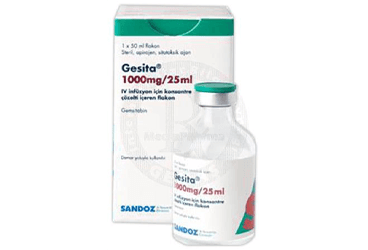 GESITA 1000 MG/25 ML IV INF.SOL. ICIN KONSANTRE COZELTI ICEREN FLAKON İlaç Görseli
