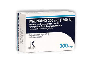 IMMUNORHO 300 MIKROGRAM (1500 IU) / 2 ML IM ENJEKSIYON ICIN LIYOFILIZE TOZ ICEREN FLAKON İlaç Görseli