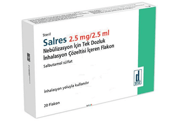 SALRES 2,5 MG /2,5 ML NEBULIZASYON ICIN TEK DOZLUK INHALASYON COZELTISI ICEREN FLAKON (20 FLAKON) İlaç Görseli