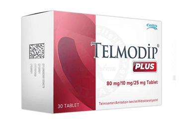 TELMODIP PLUS 80 MG /10 MG / 25 MG TABLET (30 TABLET) İlaç Görseli