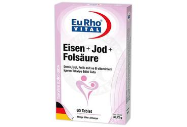 EURHO VITAL EISEN JOD FOLSAURE TABLET 60 tablet Takviye Ürün Görseli