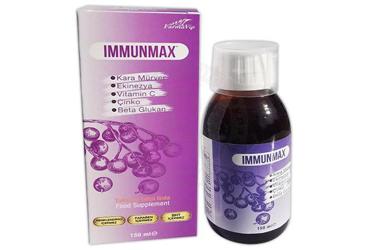 IMMUNMAX KARA MURVER VE EKINEZYA ICEREN SIVI TAKVIYE EDICI GIDA 150 ml şişe Takviye Ürün Görseli