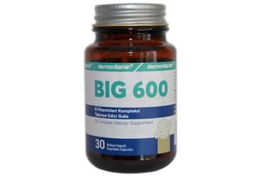 BIG 600 B VITAMINLERI KOMPLEKSI TAKVIYE EDICI GIDA 30 kapsül Takviye Ürün Görseli