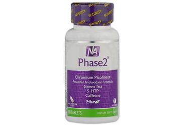 NATROL PHASE2 CHROMIUM PICOLINATE POWERFUL ANTIOXIDANT FORMULA GREEN TEA, 5-HTP, CAFFEINE ICEREN TAKVIYE EDICI GIDA 60 tablet Takviye Ürün Görseli