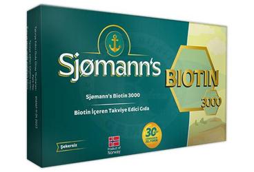 SJOMANN'S BIOTIN ICEREN TAKVIYE EDICI GIDA CIGNENEBILIR TABLET 30 tablet Takviye Ürün Görseli