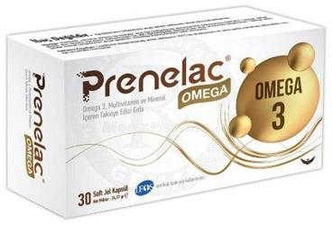 PRENELAC OMEGA 3, MULTIVITAMIN, MULTIMINERAL, VE PROBIYOTIK ICEREN TAKVIYE EDICI GIDA 30 kapsül Takviye Ürün Görseli