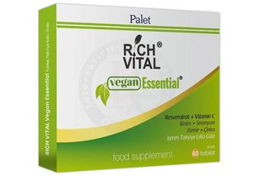 RICH VITAL VEGAN ESSENTIAL TAKVIYE EDICI GIDA TABLET 60 tablet Takviye Ürün Görseli