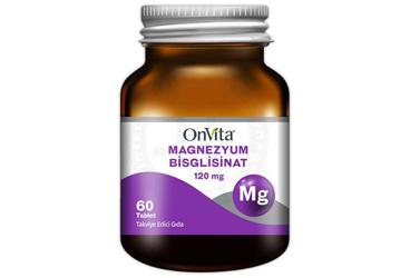 ONVITA MAGNEZYUM BISGLISINAT TABLET 120 mg 60 tablet Takviye Ürün Görseli