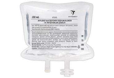 AYFLEKS %0,9 IZOTONIK SODYUM KLORUR I.V. INFUZYONLUK COZELTI 150 ML,SETSIZ