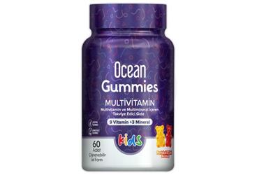 OCEAN SMART GUMMIES MULTIVITAMIN VITAMIN VE MINERAL ICEREN TAKVIYE EDICI GIDA 64 çiğnenebilir jel form Takviye Ürün Görseli