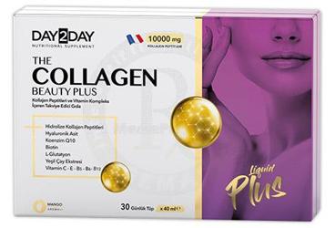 DAY2DAY THE COLLAGEN BEAUTY PLUS TAKVIYE EDICI GIDA 10000 mg 30x40 ml tüp Takviye Ürün Görseli