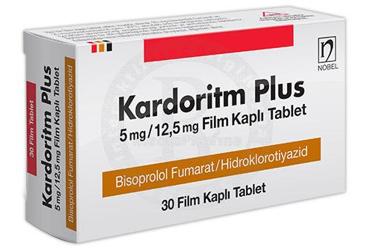 KARDORITM PLUS 5 MG/12,5 MG FILM KAPLI TABLET