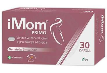 IMOM PRIMO VITAMIN VE MINERAL ICEREN TAKVIYE EDICI GIDA 30 kapsül Takviye Ürün Görseli