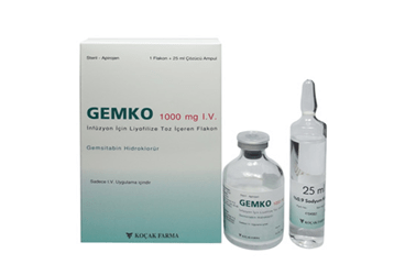 GEMKO 1000 MG IV INF. ICIN LIYOFILIZE TOZ ICEREN FLAKON