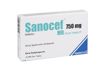 SANOCEF 750 MG 10 MR FILM TABLET